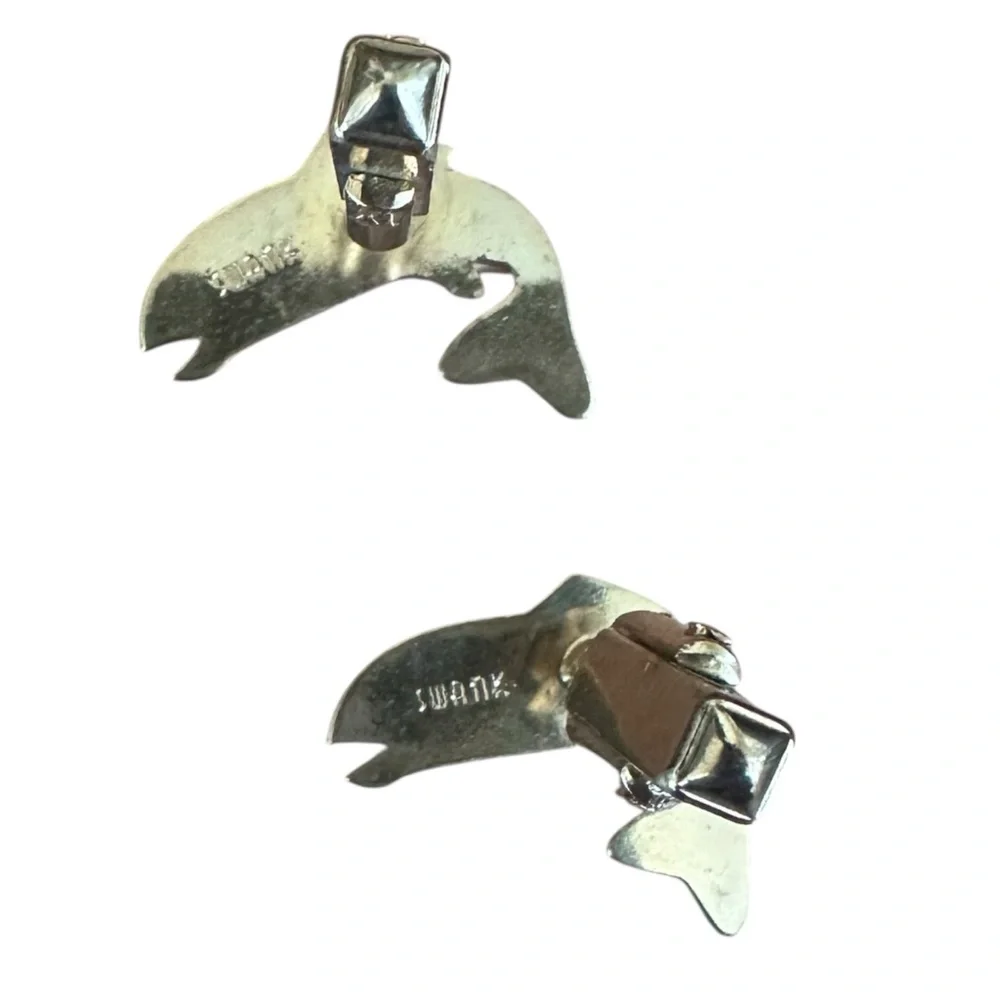 Vintage SWANK Antique Gold Fish Cufflinks